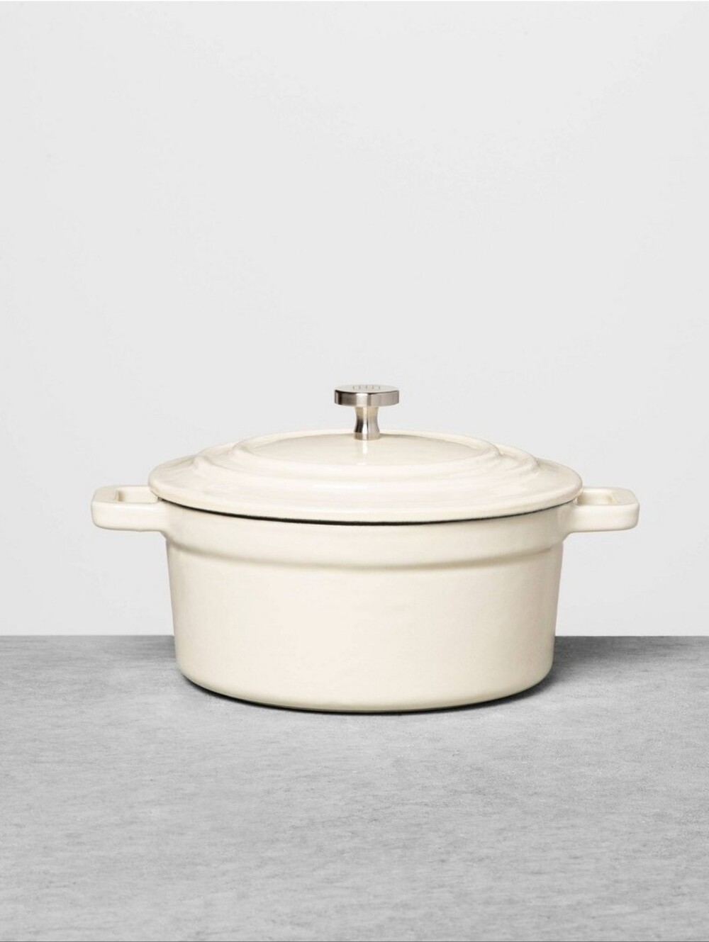 .5qt Enameled Cast Iron Mini Dutch Oven Cream - Hearth & Hand with Magnolia